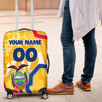 Personalized Ecuador Football Condor Mascot Luggage Cover Golden Wings of La Tri