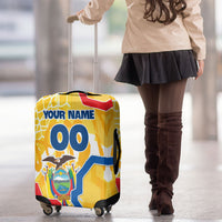 Personalized Ecuador Football Condor Mascot Luggage Cover Golden Wings of La Tri