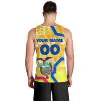 Personalized Ecuador Football Condor Mascot Men Tank Top Golden Wings of La Tri