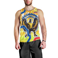 Personalized Ecuador Football Condor Mascot Men Tank Top Golden Wings of La Tri