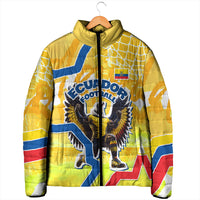 Personalized Ecuador Football Condor Mascot Padded Jacket Golden Wings of La Tri