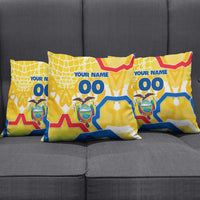 Personalized Ecuador Football Condor Mascot Pillow Cover Golden Wings of La Tri