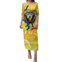 Personalized Ecuador Football Condor Mascot Puletasi Golden Wings of La Tri