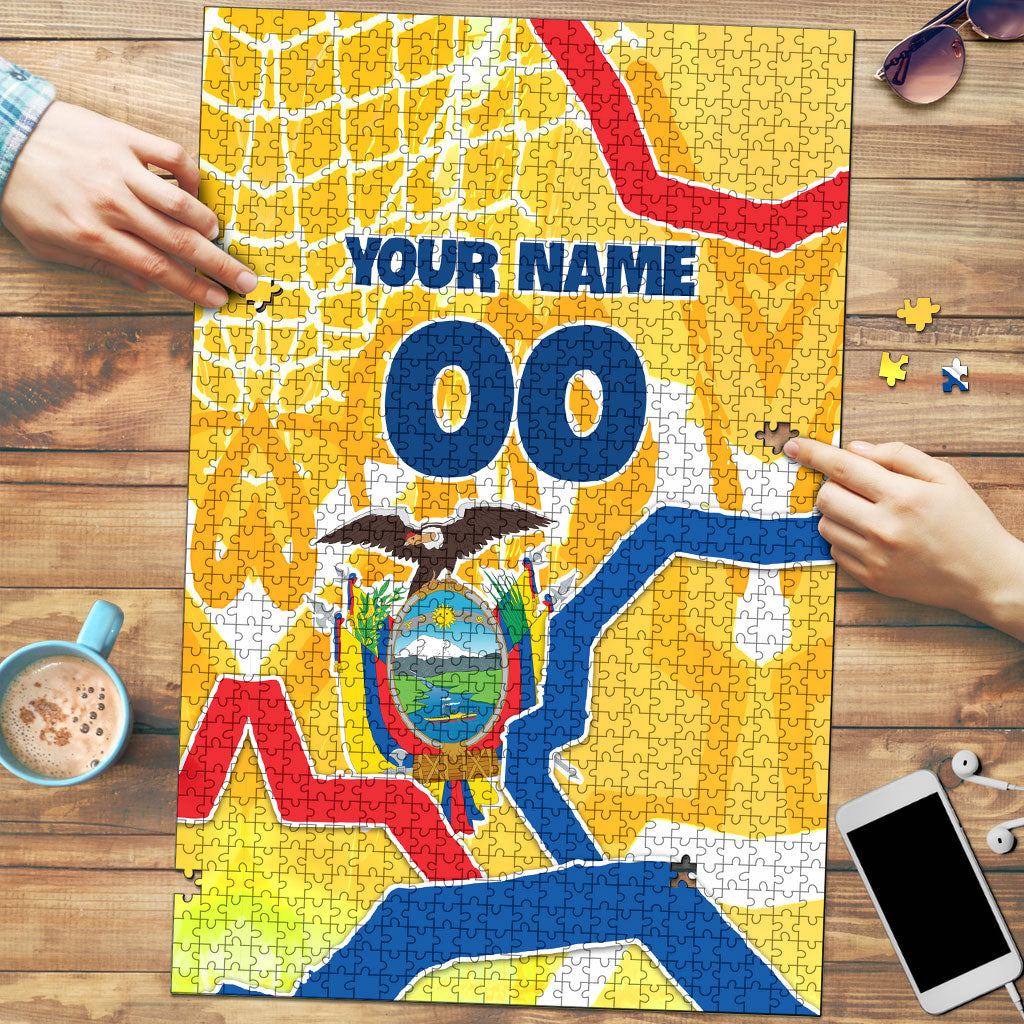 Personalized Ecuador Football Condor Mascot Puzzle Golden Wings of La Tri