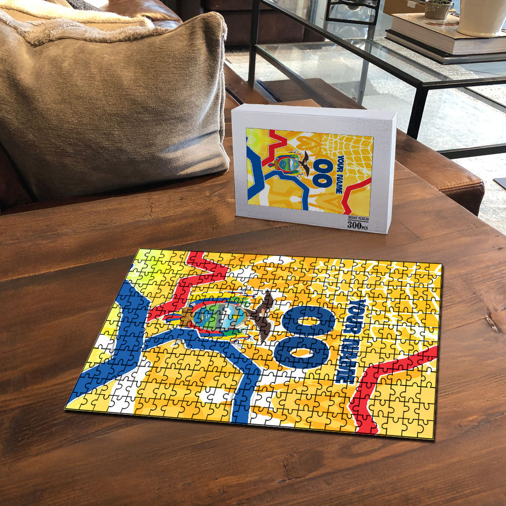 Personalized Ecuador Football Condor Mascot Puzzle Golden Wings of La Tri