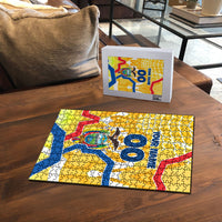 Personalized Ecuador Football Condor Mascot Puzzle Golden Wings of La Tri