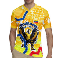 Personalized Ecuador Football Condor Mascot Rugby Jersey Golden Wings of La Tri