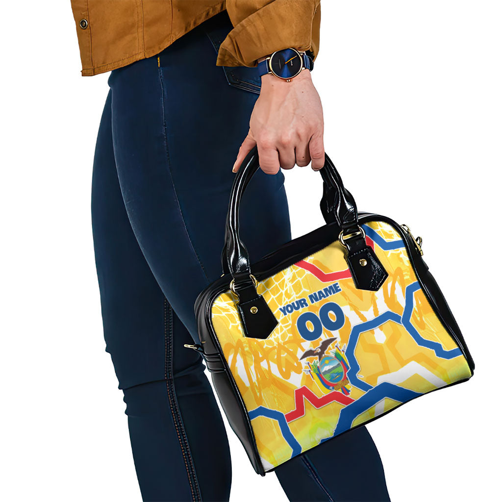 Personalized Ecuador Football Condor Mascot Shoulder Handbag Golden Wings of La Tri