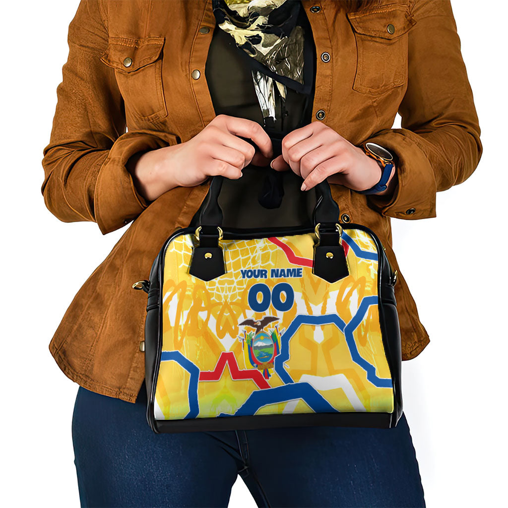 Personalized Ecuador Football Condor Mascot Shoulder Handbag Golden Wings of La Tri