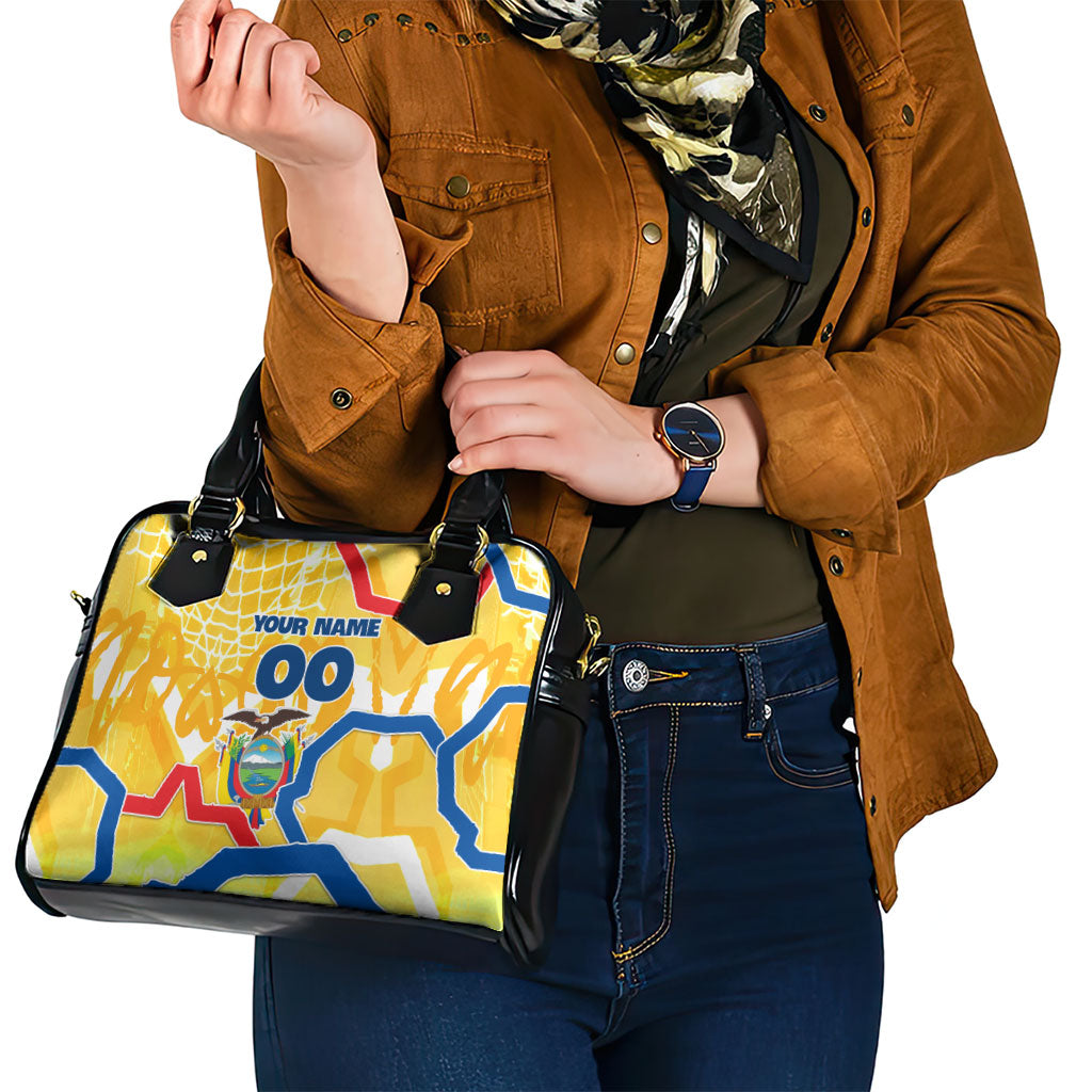 Personalized Ecuador Football Condor Mascot Shoulder Handbag Golden Wings of La Tri