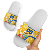 Personalized Ecuador Football Condor Mascot Slide Sandals Golden Wings of La Tri
