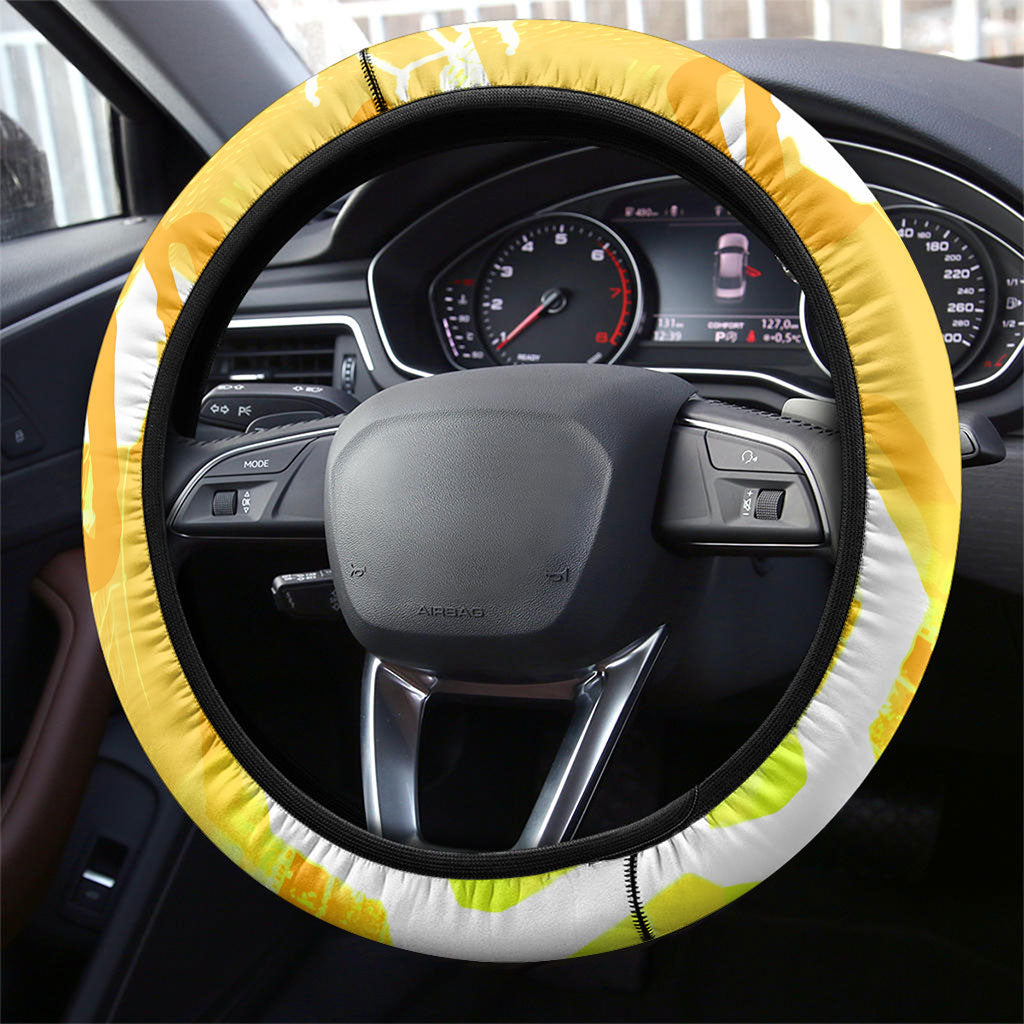 Ecuador Football Condor Mascot Steering Wheel Cover Golden Wings of La Tri