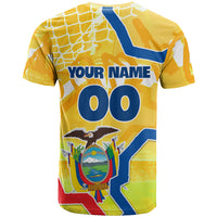 Personalized Ecuador Football Condor Mascot T Shirt Golden Wings of La Tri
