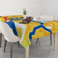 Personalized Ecuador Football Condor Mascot Tablecloth Golden Wings of La Tri