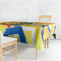 Personalized Ecuador Football Condor Mascot Tablecloth Golden Wings of La Tri
