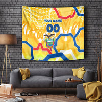 Personalized Ecuador Football Condor Mascot Tapestry Golden Wings of La Tri