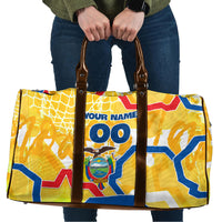 Personalized Ecuador Football Condor Mascot Travel Bag Golden Wings of La Tri