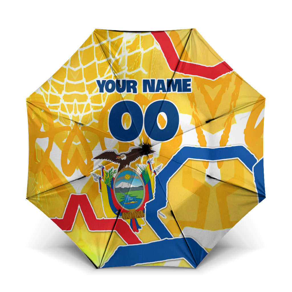 Personalized Ecuador Football Condor Mascot Umbrella Golden Wings of La Tri