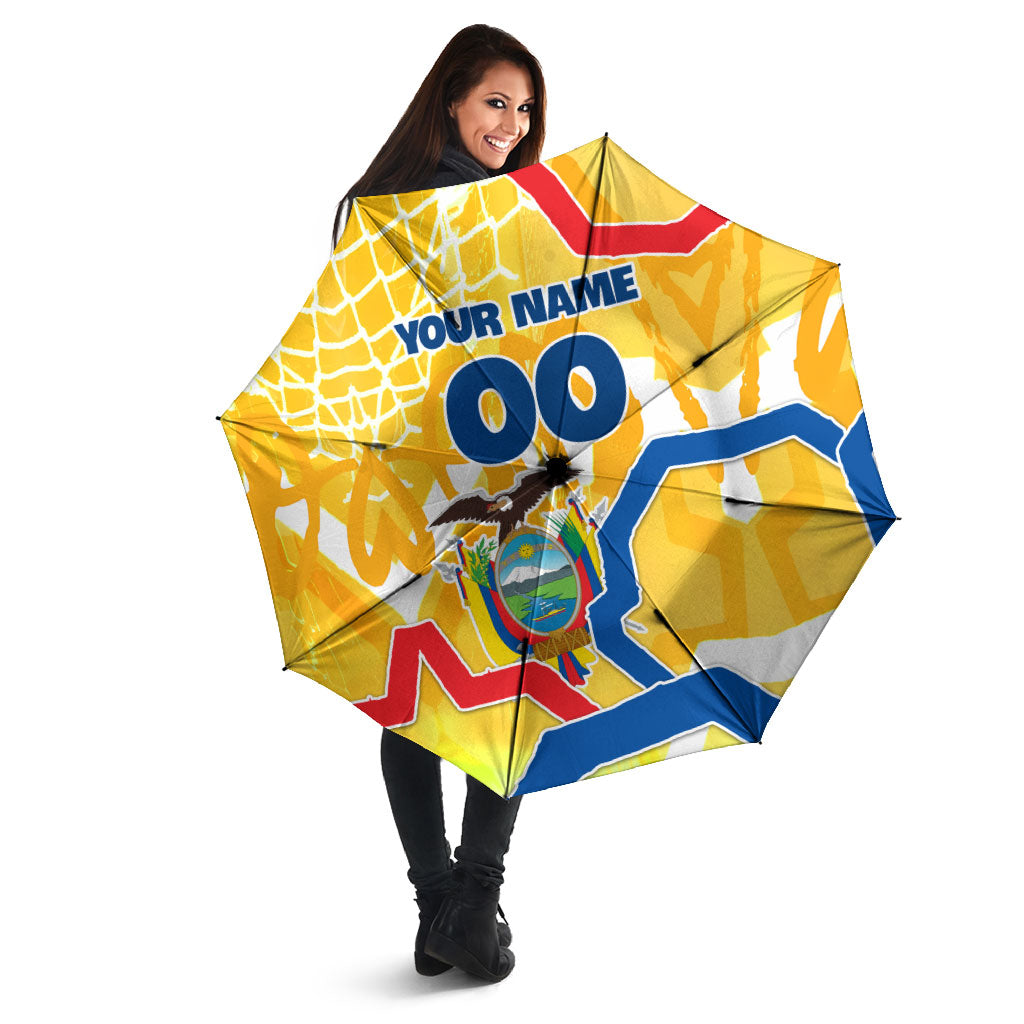 Personalized Ecuador Football Condor Mascot Umbrella Golden Wings of La Tri