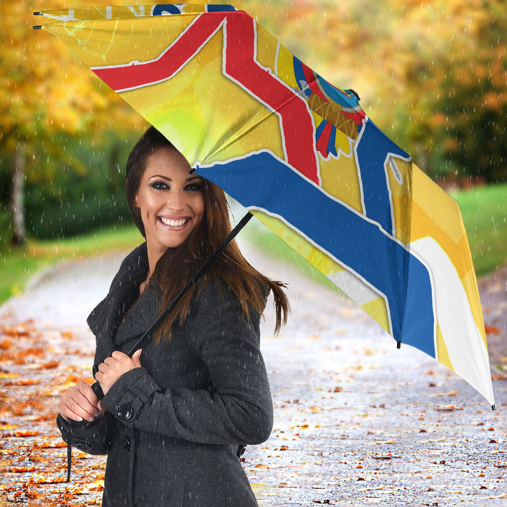Personalized Ecuador Football Condor Mascot Umbrella Golden Wings of La Tri