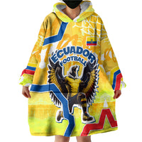 Personalized Ecuador Football Condor Mascot Wearable Blanket Hoodie Golden Wings of La Tri