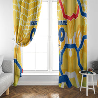 Personalized Ecuador Football Condor Mascot Window Curtain Golden Wings of La Tri