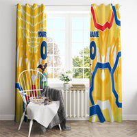 Personalized Ecuador Football Condor Mascot Window Curtain Golden Wings of La Tri