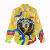 Personalized Ecuador Football Condor Mascot Women Casual Shirt Golden Wings of La Tri