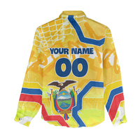 Personalized Ecuador Football Condor Mascot Women Casual Shirt Golden Wings of La Tri