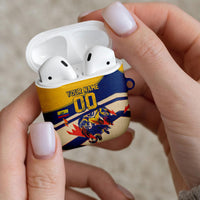 Personalized Ecuador Football AirPods Case Condor Vintage Grunge National Pride Soccer Mascot