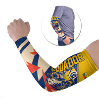 Personalized Ecuador Football Arm Sleeves Condor Vintage Grunge National Pride Soccer Mascot