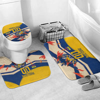 Personalized Ecuador Football Bathroom Set Condor Vintage Grunge National Pride Soccer Mascot