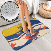 Personalized Ecuador Football Bathroom Set Condor Vintage Grunge National Pride Soccer Mascot