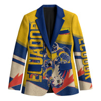 Personalized Ecuador Football Blazer Condor Vintage Grunge National Pride Soccer Mascot