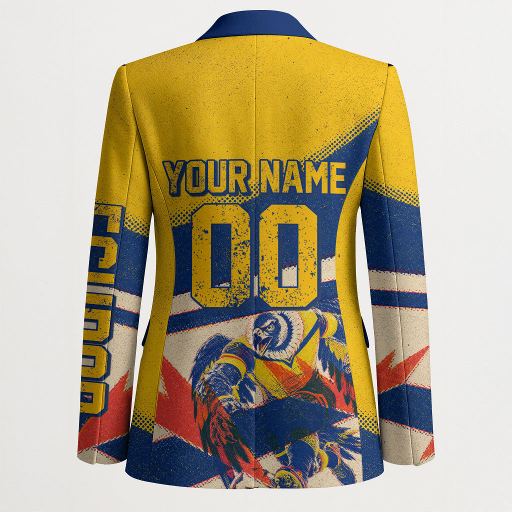 Personalized Ecuador Football Blazer Condor Vintage Grunge National Pride Soccer Mascot