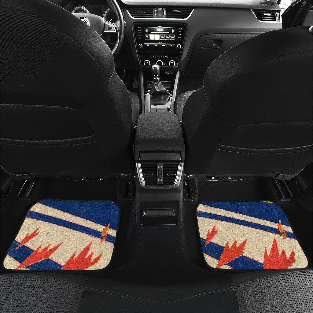 Personalized Ecuador Football Car Mats Condor Vintage Grunge National Pride Soccer Mascot
