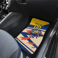 Personalized Ecuador Football Car Mats Condor Vintage Grunge National Pride Soccer Mascot