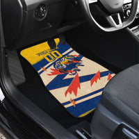 Personalized Ecuador Football Car Mats Condor Vintage Grunge National Pride Soccer Mascot