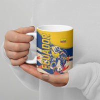 Personalized Ecuador Football Ceramic Mug Condor Vintage Grunge National Pride Soccer Mascot
