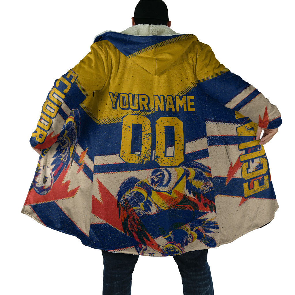 Personalized Ecuador Football Cloak Condor Vintage Grunge National Pride Soccer Mascot