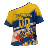 Personalized Ecuador Football Cross Shoulder Shirt Condor Vintage Grunge National Pride Soccer Mascot