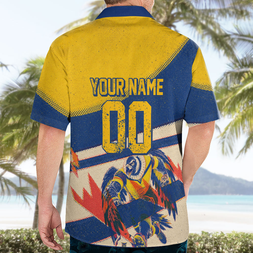 Personalized Ecuador Football Hawaiian Shirt Condor Vintage Grunge National Pride Soccer Mascot