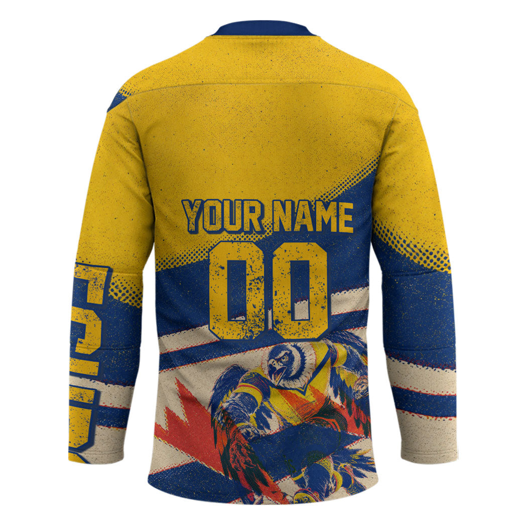 Personalized Ecuador Football Hockey Jersey Condor Vintage Grunge National Pride Soccer Mascot