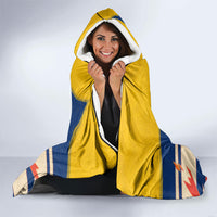 Personalized Ecuador Football Hooded Blanket Condor Vintage Grunge National Pride Soccer Mascot