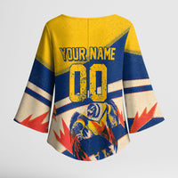 Personalized Ecuador Football Kimono Sleeve Blouse Condor Vintage Grunge National Pride Soccer Mascot