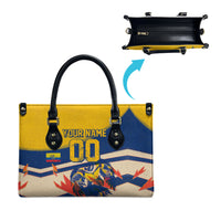 Personalized Ecuador Football Leather Bag Condor Vintage Grunge National Pride Soccer Mascot