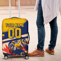Personalized Ecuador Football Luggage Cover Condor Vintage Grunge National Pride Soccer Mascot