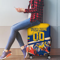 Personalized Ecuador Football Luggage Cover Condor Vintage Grunge National Pride Soccer Mascot