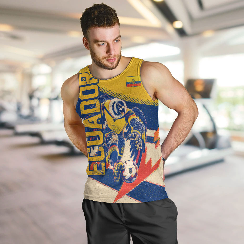 Personalized Ecuador Football Men Tank Top Condor Vintage Grunge National Pride Soccer Mascot