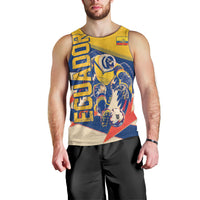 Personalized Ecuador Football Men Tank Top Condor Vintage Grunge National Pride Soccer Mascot
